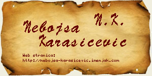Nebojša Karašićević vizit kartica